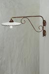 Large retro ceramic Aquila C167 wall lamp. Ferroluce Classic. 