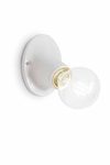 Trieste retro white ceramic wall light. Ferroluce Classic. 