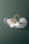 White ceramic wall lamp with swan neck arm Asti . Ferroluce Classic. 