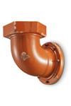 Applique style industriel en céramique orange. Ferroluce. 