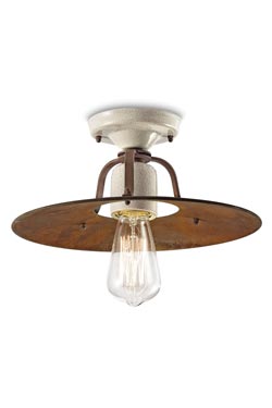 Grunge ceiling light small model C1434. Ferroluce. 