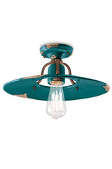 Large Country ceiling light aqua green 40cm. Ferroluce. Large Country ceiling light aqua green 40cm. Ferroluce.