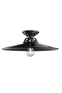 Large retro ceiling light C105 black. Ferroluce. 