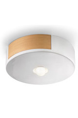 Large white Mateca bi-material ceiling light. Ferroluce. Large white Mateca bi-material ceiling light. Ferroluce.