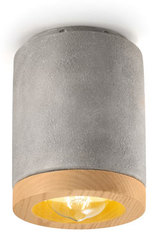 Mateca grey concrete cylindrical ceiling light. Ferroluce. Mateca grey concrete cylindrical ceiling light. Ferroluce.