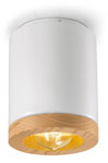 Mateca white cylindrical ceiling light. Ferroluce. 