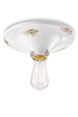 Minimalist white ceramic ceiling light. Ferroluce. Minimalist white ceramic ceiling light. Ferroluce.