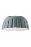 Pleated ceramic ceiling light Madame Grès mouse gray. Ferroluce. 