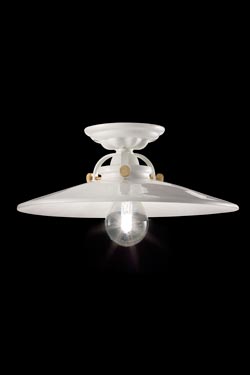 Retro ceiling lamp small model C104 in varnished ceramic. Ferroluce. 