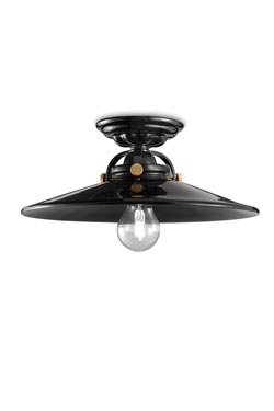 Retro ceiling light small model C104 black. Ferroluce. 