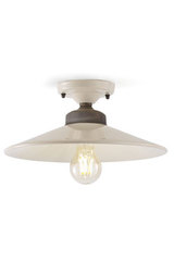 White Ceramic Retro Ceiling Light. Ferroluce. White Ceramic Retro Ceiling Light. Ferroluce.