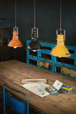 Petite suspension corail style industriel. Ferroluce. 