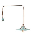 Grande applique turquoise style loft orientable . Ferroluce. 