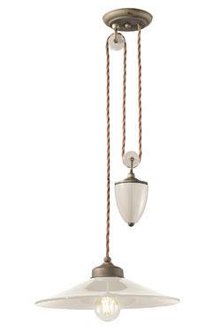 Counterweight pendant Colors cream. Ferroluce. 