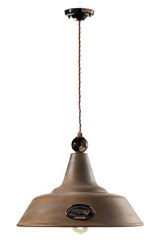 Industrial style rusted metal hanging lamp 45cm. Ferroluce. 