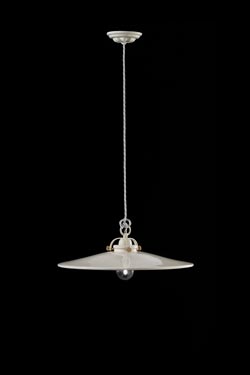 Retro pendant C102 large white model. Ferroluce. 