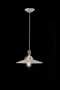 Retro pendant light C099 small white model. Ferroluce. 