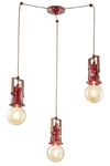 Triple pendant Urban red. Ferroluce. 