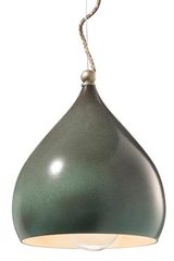 Vague C1415 celadon green pendant light, grained look. Ferroluce. Vague C1415 celadon green pendant light, grained look. Ferroluce.