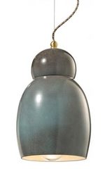 Vague C1416 pendant in gray ceramic. Ferroluce. 