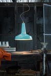 Vintage C1417 industrial style pendant lamp from the 20th century. Ferroluce. 