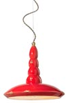 Vintage pendant light C1410 raspberry. Ferroluce. 