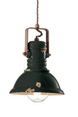 Petite suspension noire style industriel. Ferroluce. Petite suspension noire style industriel. Ferroluce.