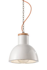 Suspension blanche en céramique petit modèle Mateca. Ferroluce. Suspension blanche en céramique petit modèle Mateca. Ferroluce.