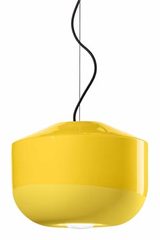 Suspension contemporaine en céramique jaune Bellota. Ferroluce. Suspension contemporaine en céramique jaune Bellota. Ferroluce.