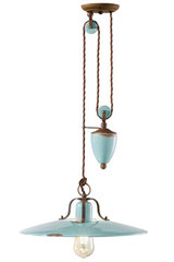 Suspension à contrepoids Country turquoise. Ferroluce. Suspension à contrepoids Country turquoise. Ferroluce.