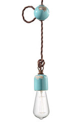 Suspension minimaliste bleu turquoise en céramique . Ferroluce. Suspension minimaliste bleu turquoise en céramique . Ferroluce.