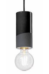 Suspension minimaliste en céramique mate et brillante noire. Ferroluce. Suspension minimaliste en céramique mate et brillante noire. Ferroluce.