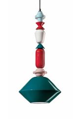Suspension multicolore graphique LARIAT 2 vert. Ferroluce. Suspension multicolore graphique LARIAT 2 vert. Ferroluce.