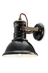 Adjustable black ceramic wall light Industrial. Ferroluce. 