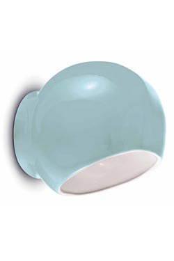 Ayrton grey glossy ceramic ball lamp. Ferroluce. 