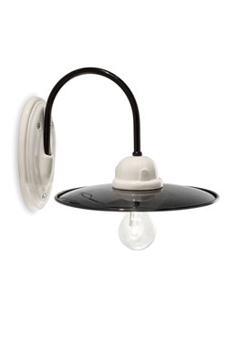 Black and white ceramic wall light Retro. Ferroluce. 