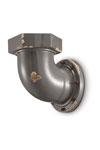 Grey ceramic industrial-style wall light. Ferroluce. 