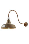 Grunge rusted metal industrial form wall light. Ferroluce. 