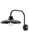 Large black ceramic wall light in retro style. Ferroluce. 