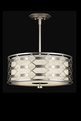 Allegretto suspension cylindre sur tige argent et lin naturel. Fine Art Lamps. Allegretto suspension cylindre sur tige argent et lin naturel. Fine Art Lamps.
