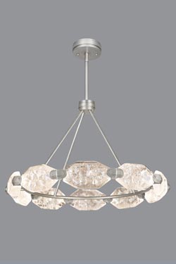 Chandelier with ten cut crystals and LED lighting. Fine Art Lamps. 
