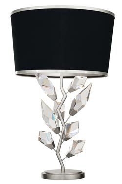 Lampe de table branche doré et cristaux taillés Forêt. Fine Art Lamps. 