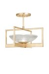 Delphi Art Deco ceiling lamp decorated with gold leaf. Fine Art Lamps. 
