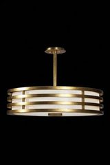 Golden cylindrical ceiling lamp. Fine Art Lamps. 