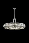 Round chandelier in disc and crystal prisms - Crystal Enchantement 74cm. Fine Art Lamps. 