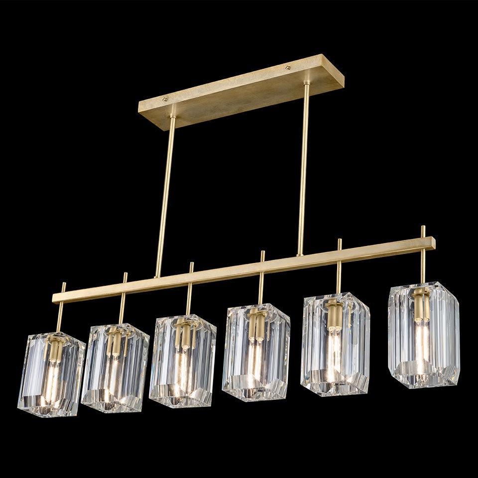 Six-light chandelier and gold metal Monceau. Fine Art Lamps. 