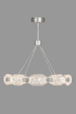 Chandelier with ten cut crystals and LED lighting. Fine Art Lamps. 