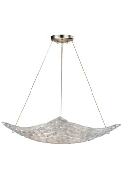 Lustre pavés de verre en voile - Constructivism - 42cm. Fine Art Lamps. 