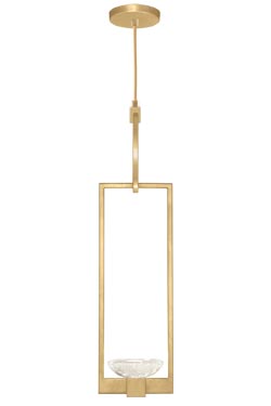 Golden Art Deco Delphi pendant light. Fine Art Lamps. 