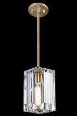 Suspension cristal et métal doré à la feuille d Suspension cristal et métal doré à la feuille d